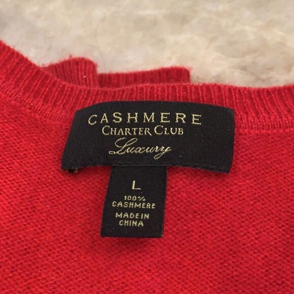 Red Cashmere Sweater As Is - Picture 2 of 5